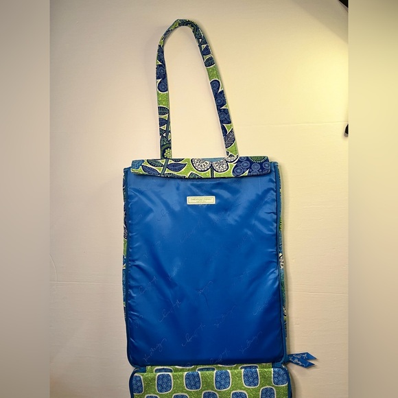 Vera Bradley Blue Doodle Daisy Floral Laptop Tablet Quilted Bag Case - Picture 7 of 13